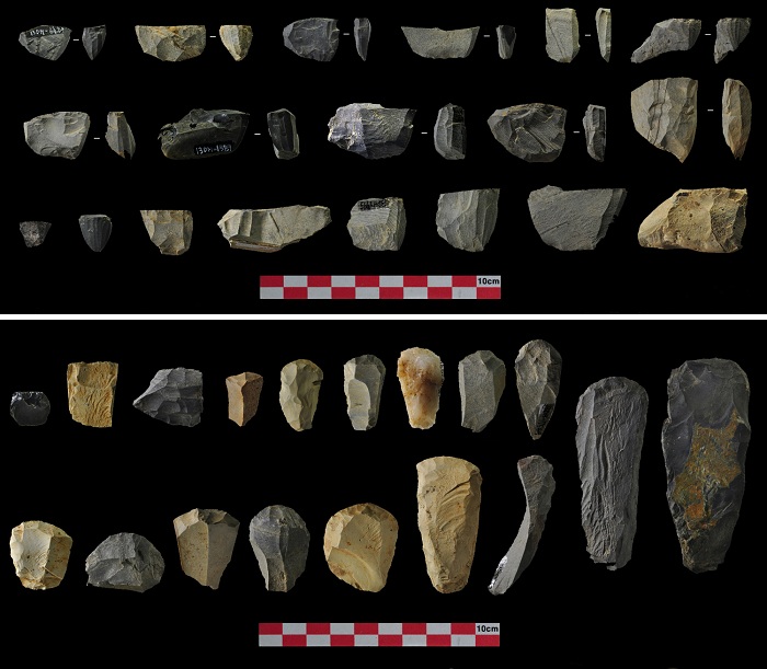 후기 구석기 유적 발굴조사에서 약 15,000여 점의 유물이 출토됐다. (사진: 문화재청)