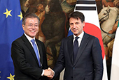 محادثات القمة بين كوريا الجنوبية وإيطاليا (أكتوبر 2018)