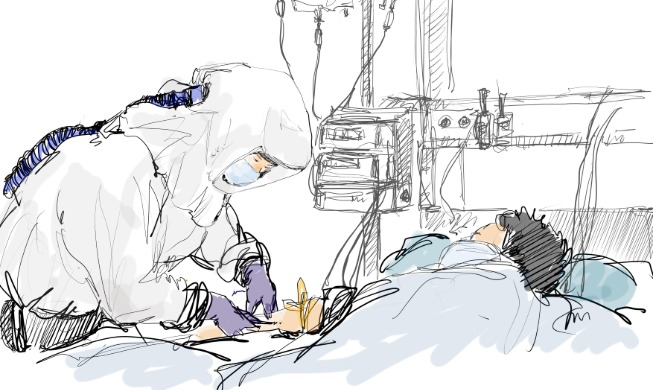 رسومات تُكرم الممرضين كأبطال يكافحون ضد فيروس كورونا المستجد