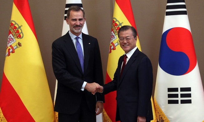 ملك إسبانيا فيليب، قدرة الاستجابة الكورية لفيروس كورونا المستجد على مستوى عالمي