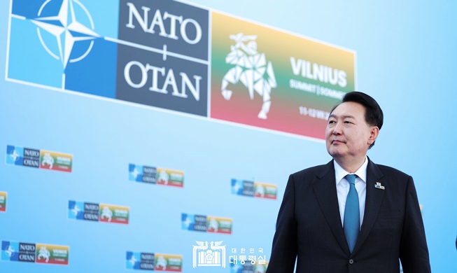 خطاب الرئيس يون في قمة الناتو ... سنوسع تبادل المعلومات العسكرية مع الناتو