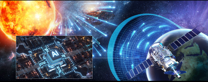 الرسم التخطيطي يوضح استخدام أشباه الموصلات العصبية الاصطناعية في الفضاء. (الصورة من وزارة العلوم وتكنولوجيا المعلومات والاتصالات)