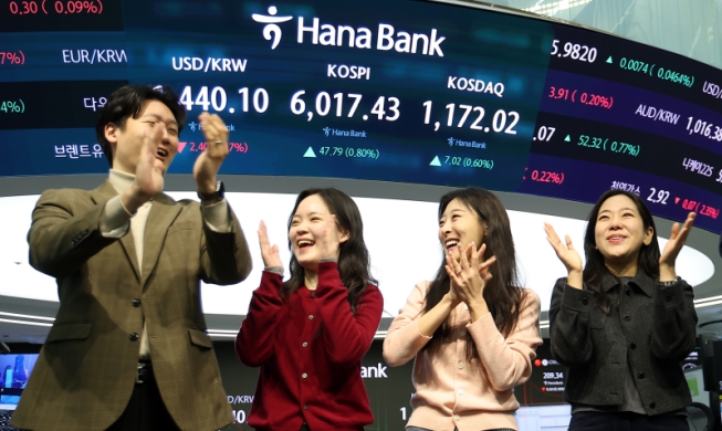 مؤشر كوسبي يتجاوز حاجز 6,000 نقطة لأول مرة على الإطلاق