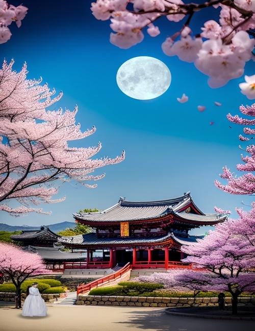 صورة تخيلية لكوريا قديما (الصورة من خلود خالد ابو اليزيد، وتم تصميمها باستخدام تطبيق ’دريم')