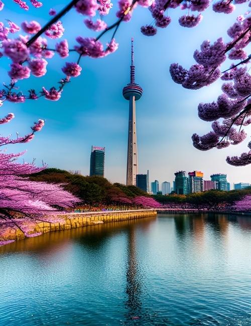 صورة تخيلية لكوريا في الوقت الحاضر (الصورة من خلود خالد ابو اليزيد، وتم تصميمها باستخدام تطبيق ’دريم')