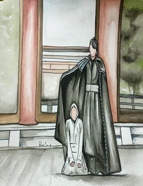 المشهد الرابع (الصورة من رسم فاطمة عصام وجميع الحقوق محفوظة لفاطمة)