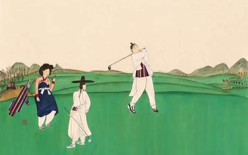 لوحة بعنوان الي المكان السعيد الصورة من هام بو كيونج تم أخذ إذن بالأستخام.