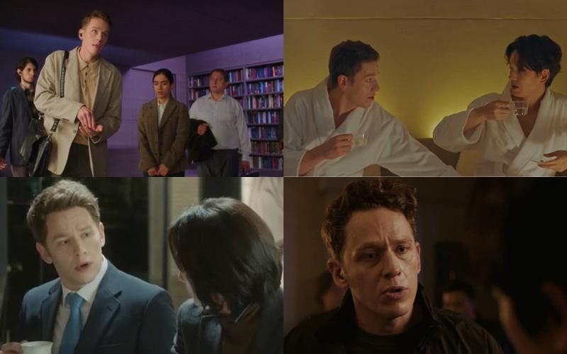 ظهر جوي في العديد من الأعمال الدرامية والأفلام الكورية. من اليسار إلى اليمين: كاسحات الفضاء، الجواسيس الذين أحبوني (الصور العلوية)، الملحمة الكورية، الصوت الموسم 4 (الصور السفلية) (جوي أولبرايت)