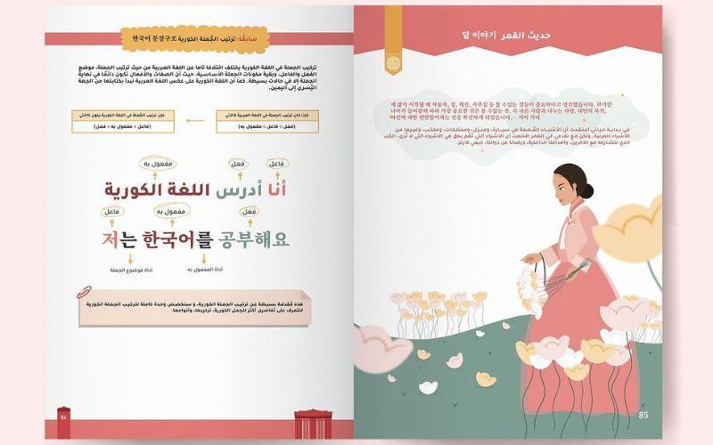 شدد المؤلفان على أهمية التأسيس القوي في المهارات الأربع للغة الكورية في وقت واحد (الاستماع، التحدث، الكتابة، القراءة) وعدم إهمال مهارة في مقابل أخرى وحاولا بنظرة المعلم والطالب تضمين كل المحاور في كتابهما. (الصورة من خالد العصيمي، صلفة السكران)