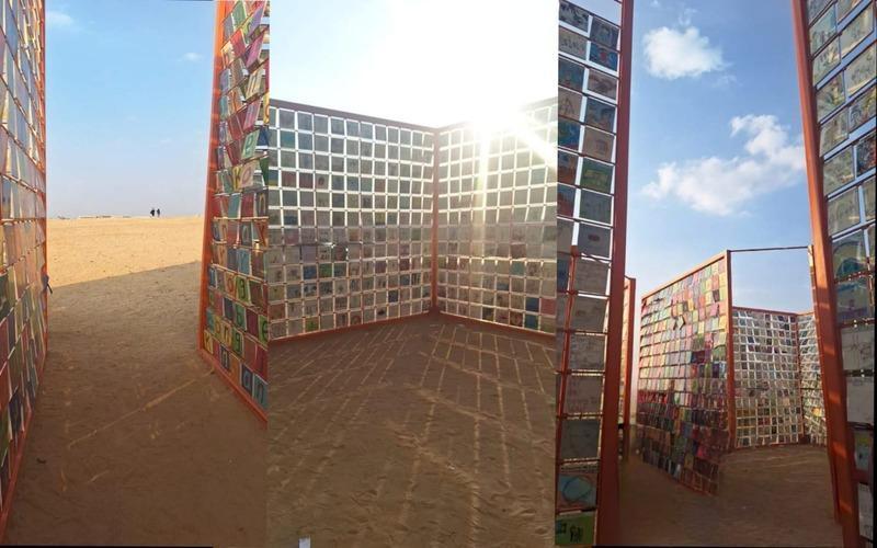 الصوره توضح بعض اللقطات داخل المعابد الاربعه (الصوره من المراسله جومانه حماد)