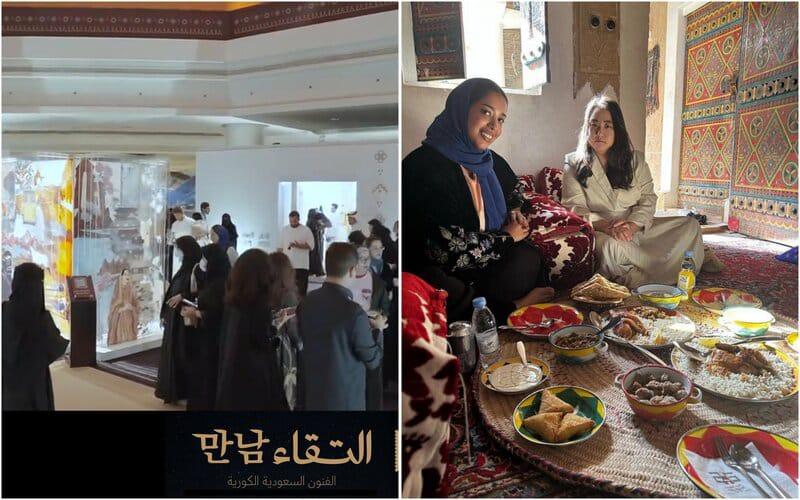 نرى في الصور تجربة مشاركة الفنانة سالين في المملكة العربية السعودية في معرض إلتقاء عام ٢٠٢٣، ونرى أيضًا الفنانة بيان ياسين كممثلة للفن السعودي. هذا المعرض الذي كان يعبر عن مدى أهمية وعمق التبادل الثقافي بين كوريا والسعودية. (الصورة من الفنانة سالين وتم أخذ الإذن لاستخدامها)