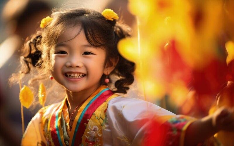 صورة فتاة صغيرة ترتدي الزي الكوري ‘ الهانبوك‘. (الصورة من فري بيك)