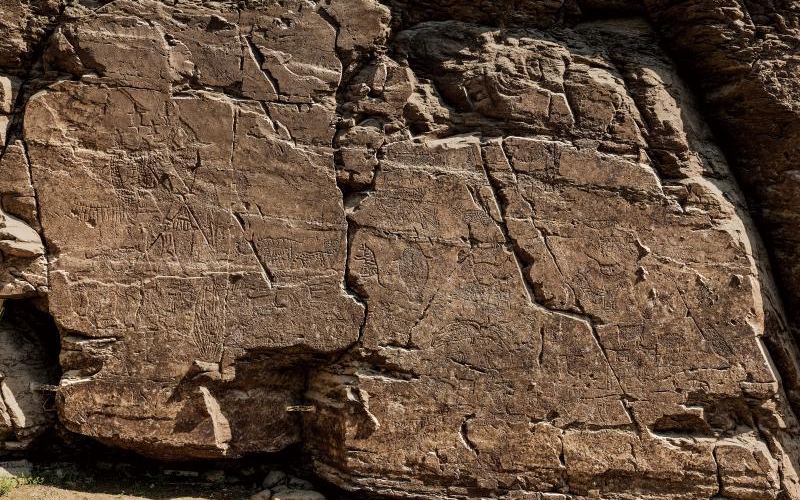 الصورة تظهر موقع نقوش بانغوديه الصخرية في بلدة أولجو في مدينة أولسان. (الصورة من إدارة التراث الوطني)