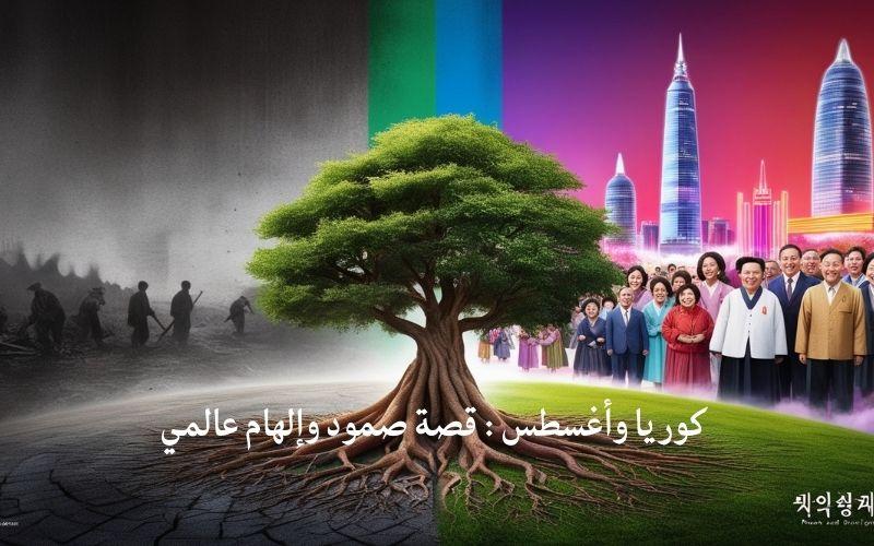 كوريا وأغسطس : قصة صمود وإلهام عالمي، تم إنشاء الصورة بواسطة الذكاء الاصطناعي. (الصورة من المراسلة الفخرية عنان شيماء)