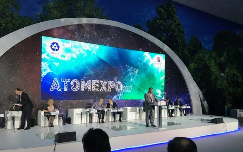 صورة من مؤتمر أتوم اكسبو في روسيا 2017 خلال تغطية المراسل جو دونج تشان له. (الصورة من جو دونج تشان وتم أخذ الإذن لاستخدامها)
