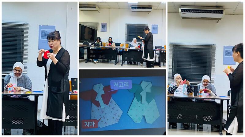 صور للمدرّبة إم سورا وهي تشرح لنا طريقة تشكيل الهانبوك وتحدثنا عنه اثناء العمل. (الصور من زينب نيازي حسن)