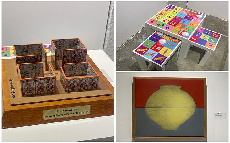 أعمال الفنان ’إك-جونغ كانغ‘ خلال المعرض. (الصورة من إسراء الزيني)