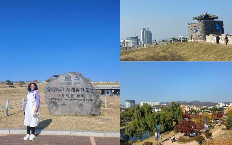 صور مجمعة خلال جولة قلعة هواسونغ بسوون المسجلة ضمن مواقع التراث العالمي لليونسكو. (الصور من إيمان الأشقر.)