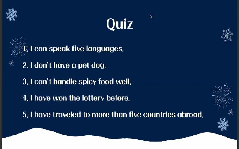 صورة توضح الإجابات التي تنافس المراسلون على تحديد الصحيحة والخاطئة من بينها. (مصدر الصورة المراسلة الفخرية ياسمين فرحات.)