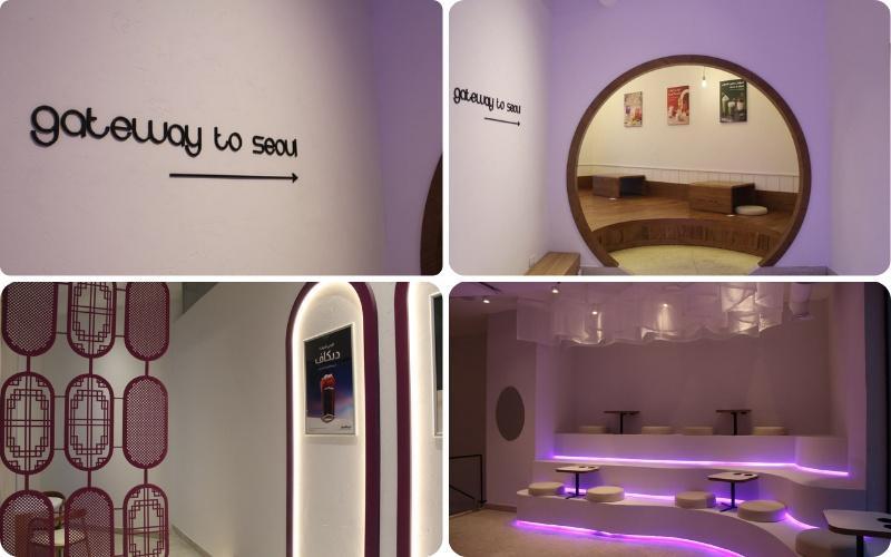 تظهر الصور زوايا و جلسات من المقهى، بتفاصيل من الثقافة الكورية التقليدية و العصرية.( الصور من أسيل السيلاوي.)