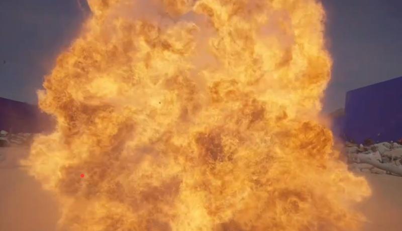 مشهد انفجار السيارة في دراما ’الفارس الأسود‘. (الصورة من راسل كيم مع الإذن باستخدامها)