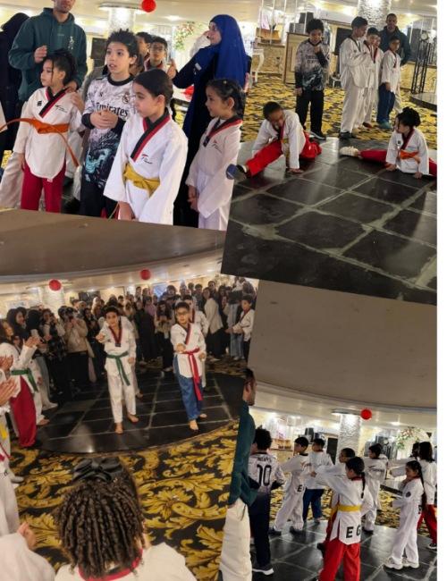 الصورة لفريق التايكوندو. (الصورة من المراسلة أسماء النحاس)