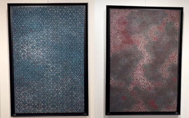 الصورة توضح أعمال ميران كو في معرض بعنوان 