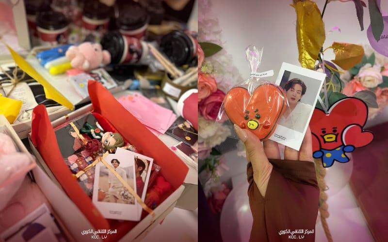 الصورة توضح فقرة الإحتفال وتوزيع الهدايا على الحضور ( الصورة من زينب)