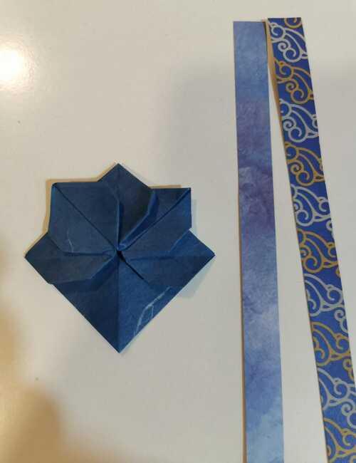 الشرئط الورقية وقطعة التزيين المستخدمين في عمل فاصل الكتاب. (الصورة من أمنيه أمير)