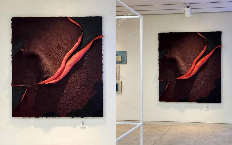 الصورة توضح لوحة للفنانة كيم يونغ جو من إحدى المعارض بسيول. (الصور من كيم يونغ جو وتم أخذ الإذن لنشرها)