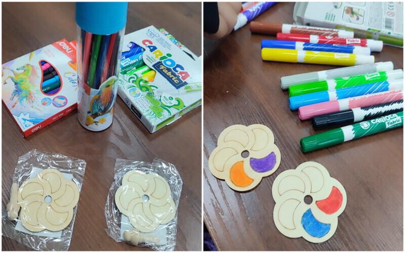 صورة للنماذج الخشبية التي تم توزيعها علينا في الورشة. (الصورة من زينب نيازي حسن)