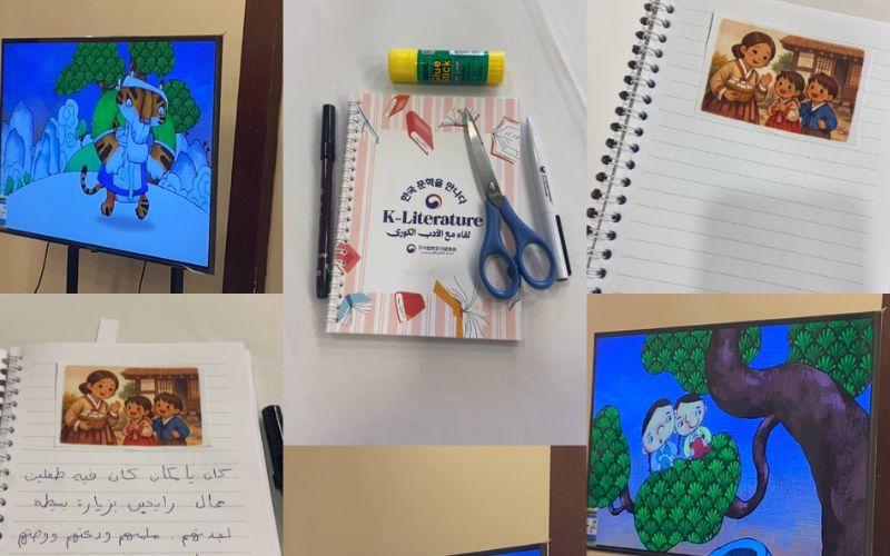 صور خلال ورشة صناعة القصص المصورة. (الصور من إيمان الأشقر)