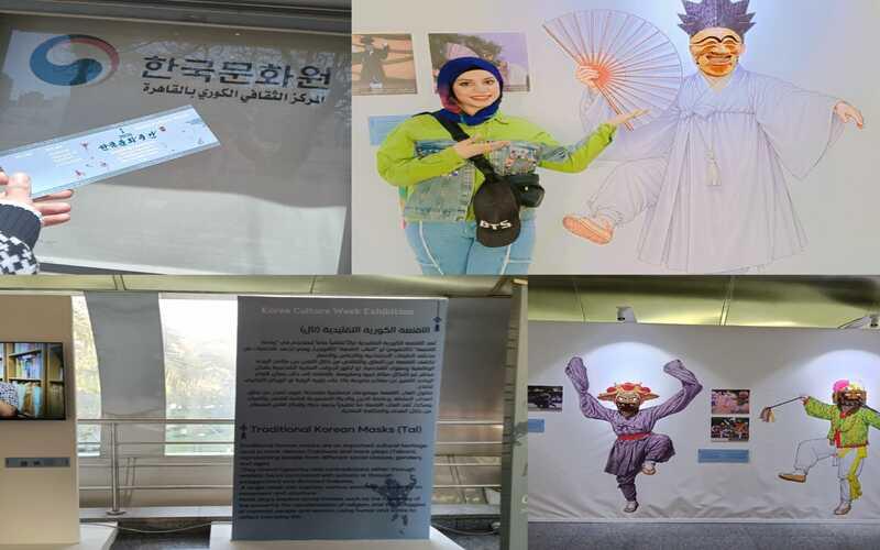 مجموعة من الصور أثناء زيارة المعرض. (الصورة من هدير متولي)
