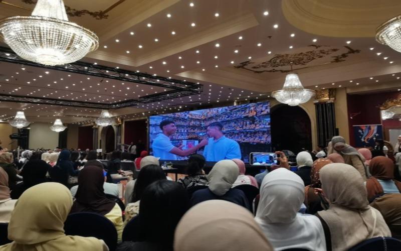 لقطة من الفيديو الخاص بحملة التعريف بالهانغل التي ينظمها معهد سيجونغ بمصر بمناسبة مرور مائة عام على تدشين يوم الهانغل. (الصورة من أمنية أمير)