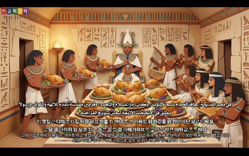 مقتطف من الفيديو الذي شاركت به روان وجيه في مسابقة &laquo;هانغل فيستا 2026&raquo;. (المصدر: لقطة شاشة من فيديو منشور على قناة روان وجيه الرسمية على يوتيوب)